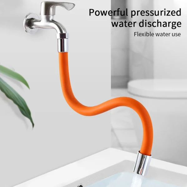360° Flexible Silicone Hose/tube Extension Water Pipe | Water Faucet Tap Extender Bendable Faucet Extension For Kitchen And Bathroom Sink, With Anti-splash Feature ₨483