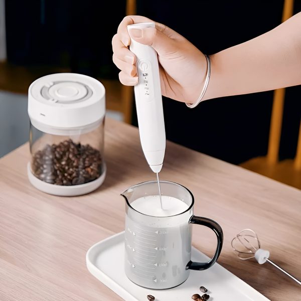 Handheld Electric Milk Frother Whisk Egg Beater Usb Rechargeable Coffee Blender Mixer Foamer Food Blender