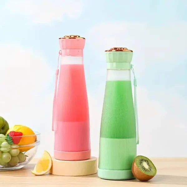 Crown Type Usb Juicer | Portable Electric Bottle Juicer For Shakes And Smoothies – Mini Fast 6 Blade Juicer Blender Usb Rechargeable (400ml)