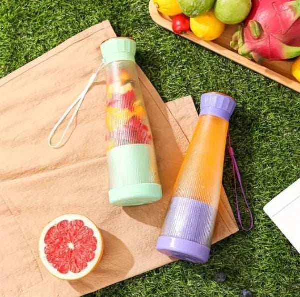 Crown Type Usb Juicer | Portable Electric Bottle Juicer For Shakes And Smoothies – Mini Fast 6 Blade Juicer Blender Usb Rechargeable (400ml)