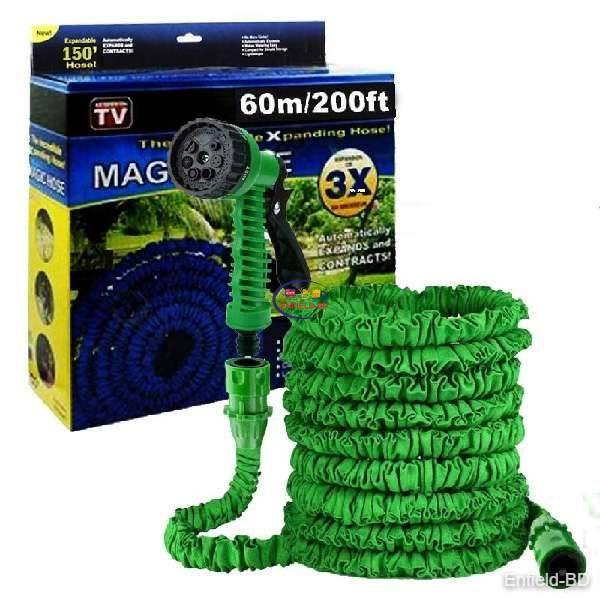 Magic Hose Pipe | Water Spray | Pressure Water Spray Jet Gun | Expandable, Flexible Garden Water Hose For Car Wash, Bike Wash, Home And Garden 200 Ft