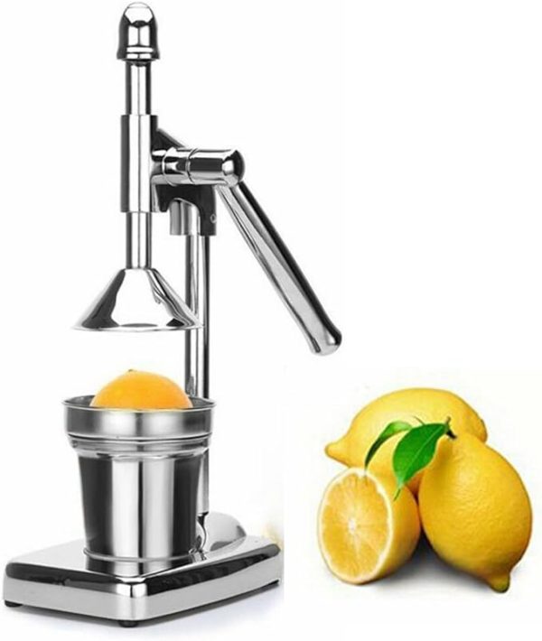 Manual Juicer, Hand Press Citrus Presser With Stainless Steel Cup, Portable Countertop Juice Squeezer For Lemon