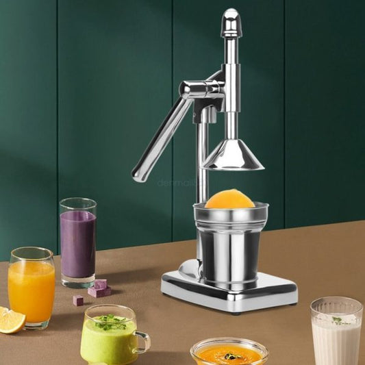 Manual Juicer, Hand Press Citrus Presser With Stainless Steel Cup, Portable Countertop Juice Squeezer For Lemon